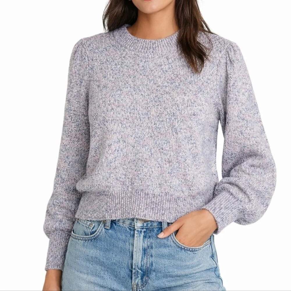 Marine Layer Alma sweater heather purple XS soft girl quiet luxury pastel goth